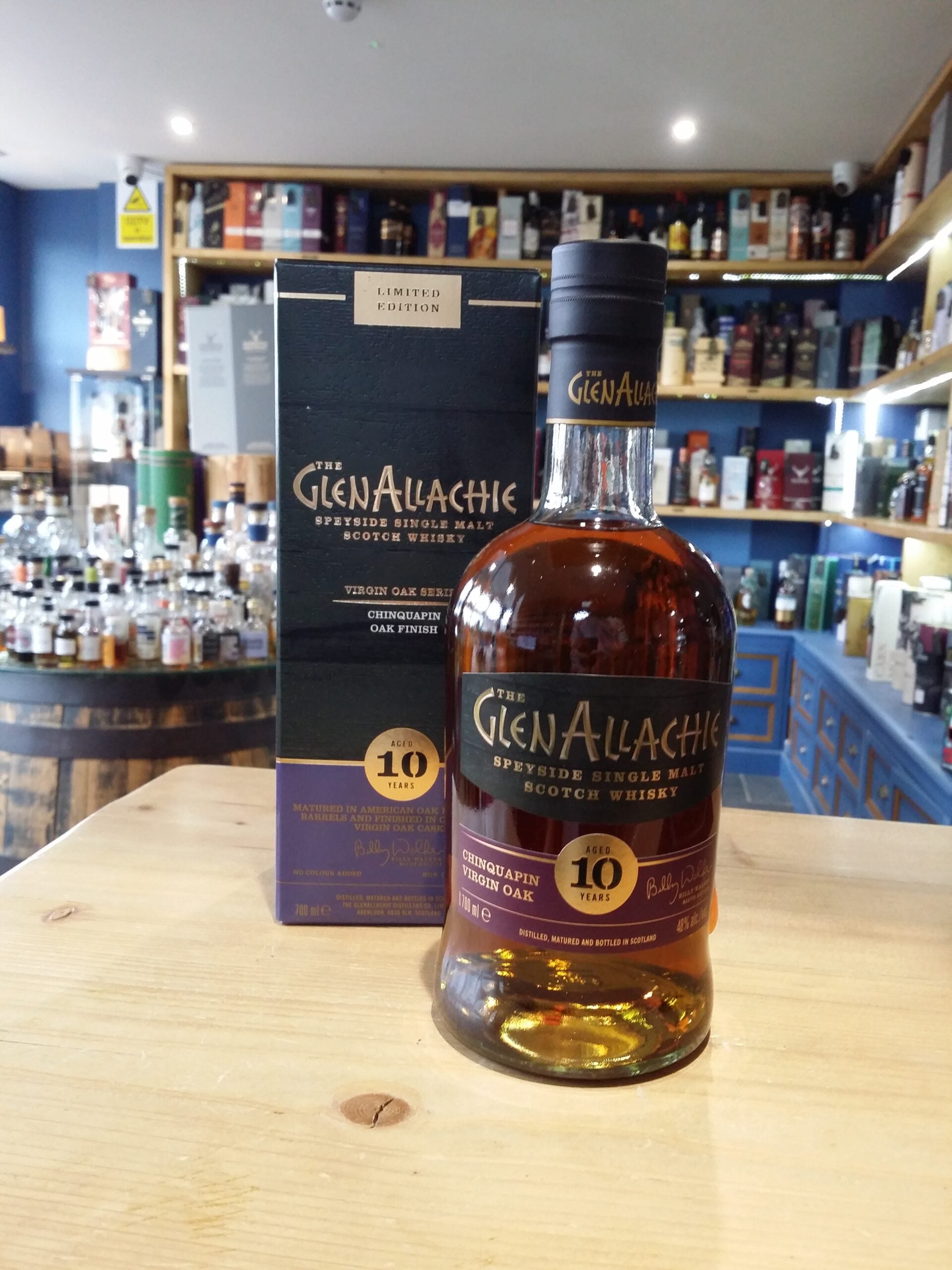 GlenAllachie 10 Year Old Chinquapin Oak Finish 70cl 48% - Just Wines 