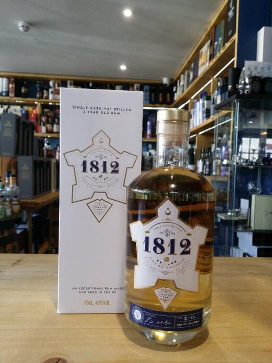 Portsmouth Distilley 1812 Single Cask Pot Still 3 Year Old Rum 70cl 43% - Just Wines 