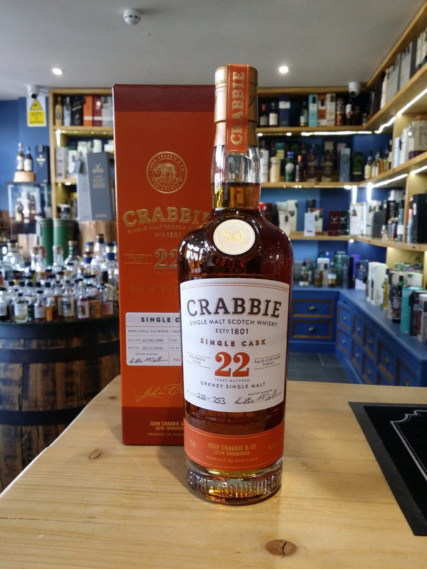 Crabbie 22 Year Old Single Cask 47.5% 6x70cl - Just Wines 