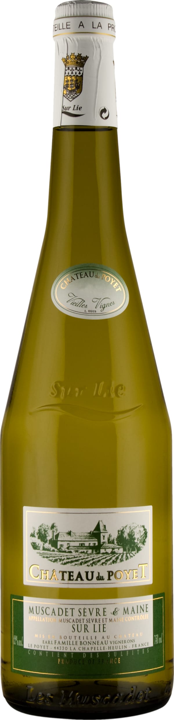 Chateau du Poyet Muscadet Sevre et Maine Sur Lie Vieilles Vignes 2022 75cl - Just Wines 