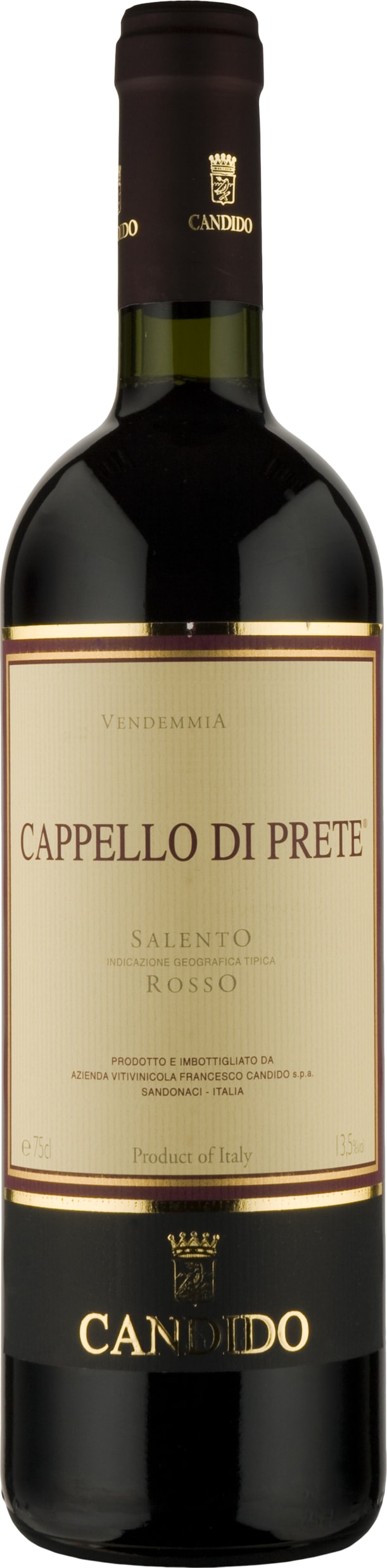 Francesco Candido Cappello di Prete, Rosso del Salento 2020 75cl - Buy Francesco Candido Wines from GREAT WINES DIRECT wine shop