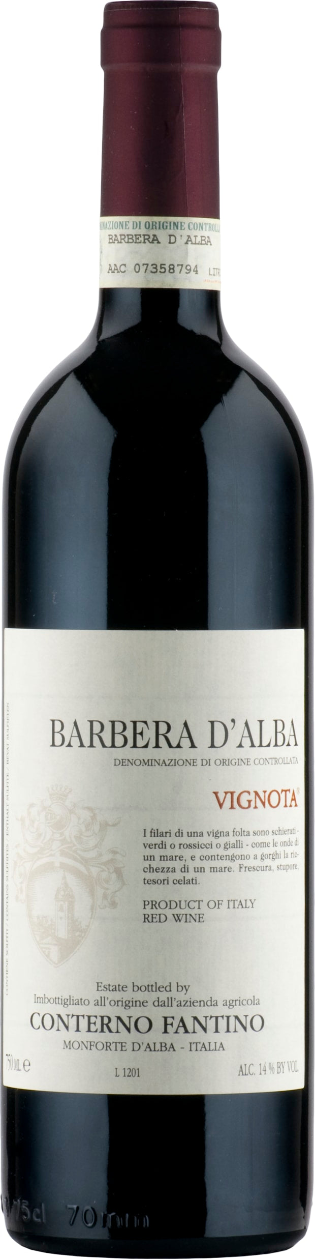 Conterno Fantino Barbera d'Alba Vignota DOC 2022 75cl - Buy Conterno Fantino Wines from GREAT WINES DIRECT wine shop