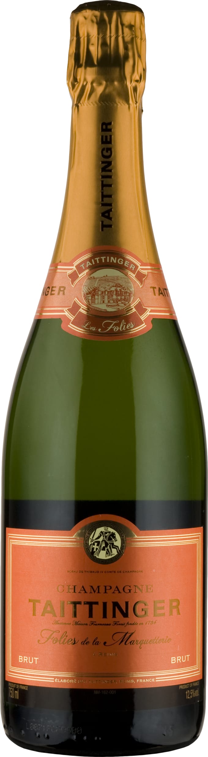 Taittinger Les Folies de la Marquetterie 75cl NV - Just Wines 