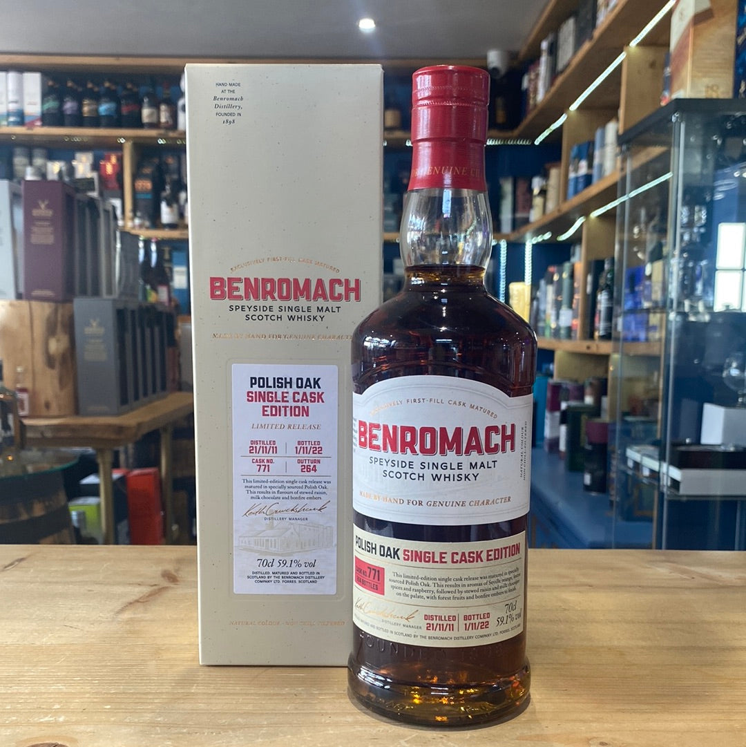 Benromach Polish Oak 2011 Single Cask No 771 70cl 59.1% - Just Wines 