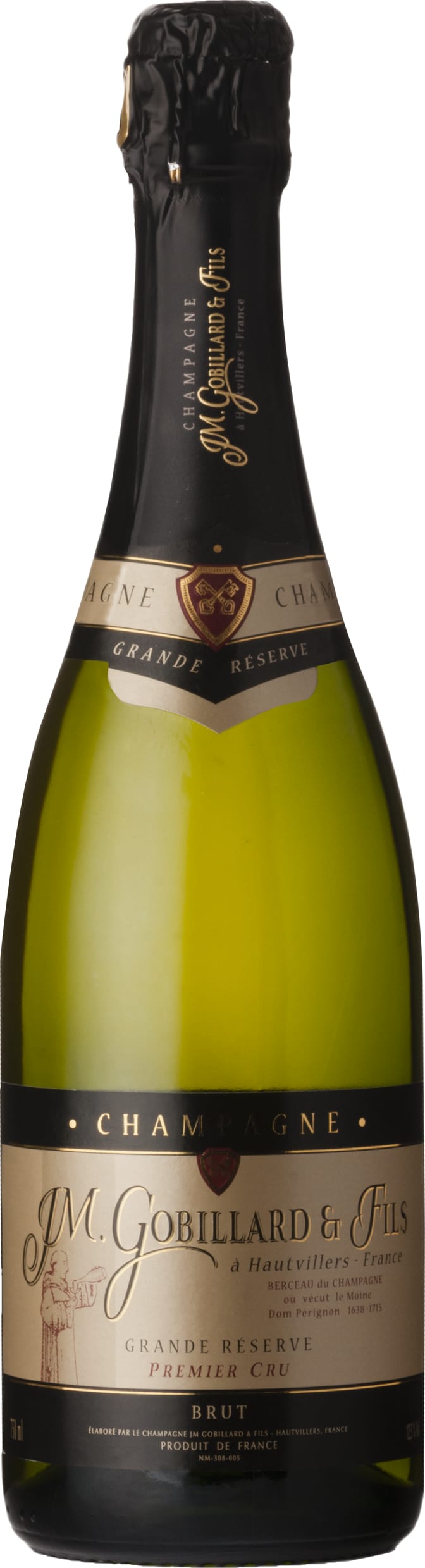 Gobillard Champagne Brut Grande Reserve Premier Cru Half 37.5cl NV - Just Wines 