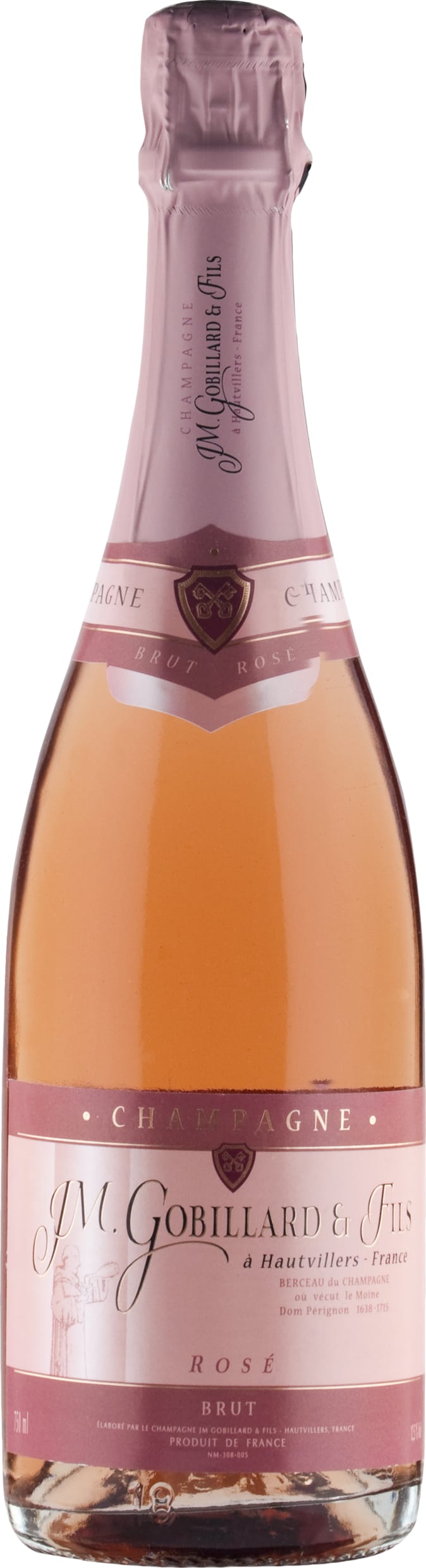 Gobillard Champagne Brut Rose 75cl NV - Just Wines 