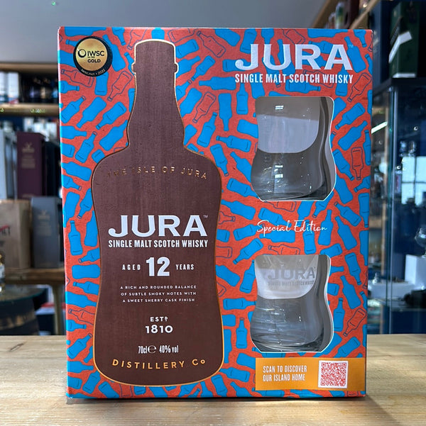 Jura 12 Year Old Special Edition Gift Set with 2 Glasses 40% 6x70cl - Just Wines 