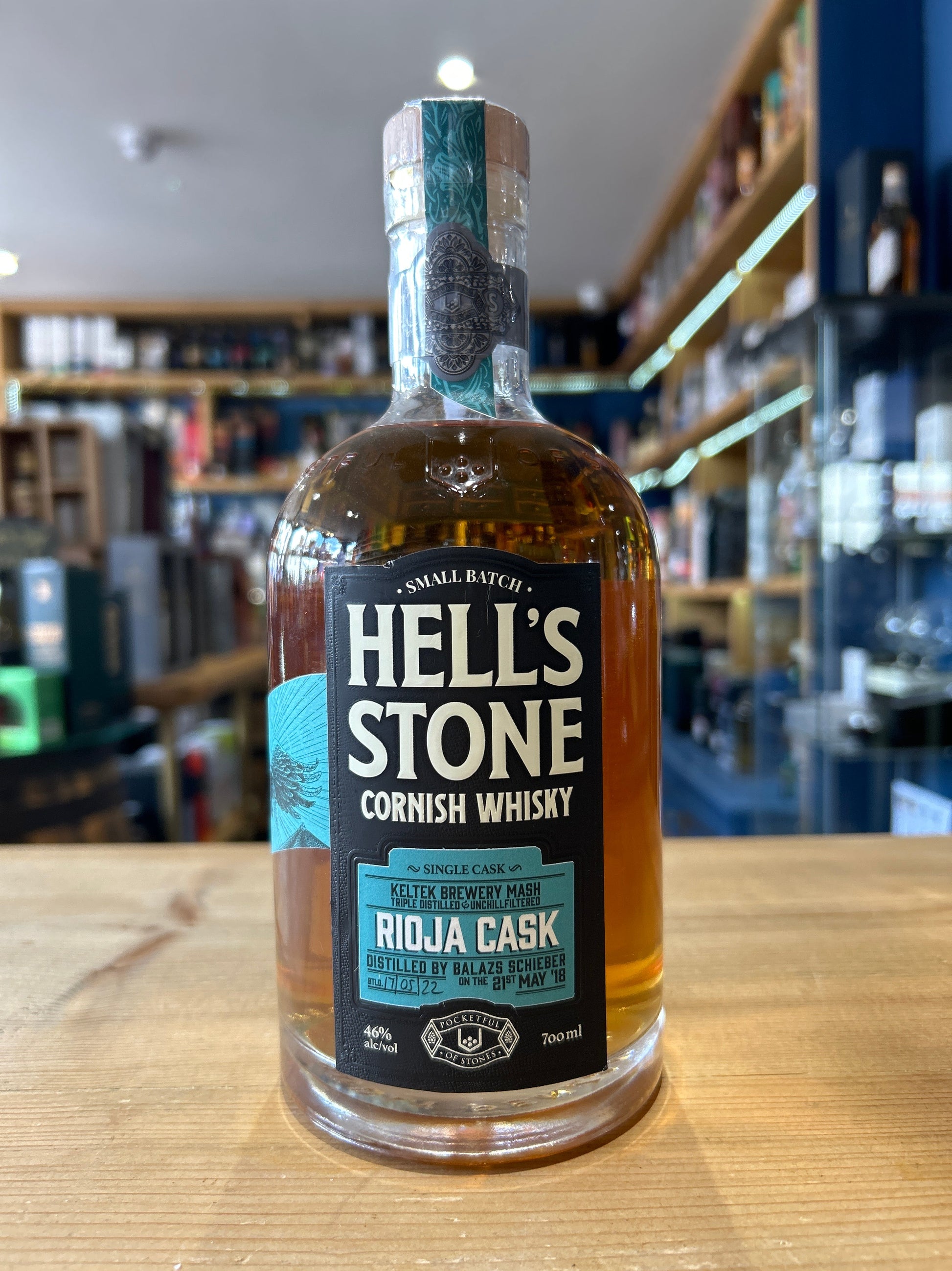 Hell's Stone Cornish Whisky - Rioja Cask 70cl 46% - Just Wines 