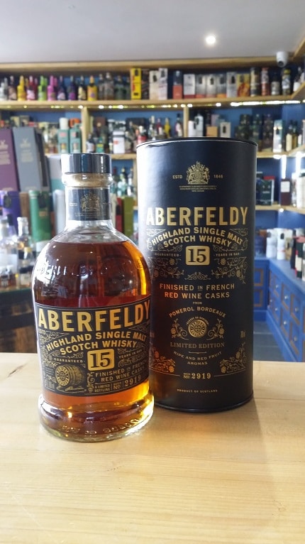 Aberfeldy 15 Year Old French Red Wine Cask 43% 6x70cl - Just Wines 