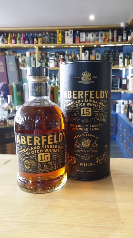 Aberfeldy 15 Year Old French Red Wine Cask 70cl 43% - Just Wines 