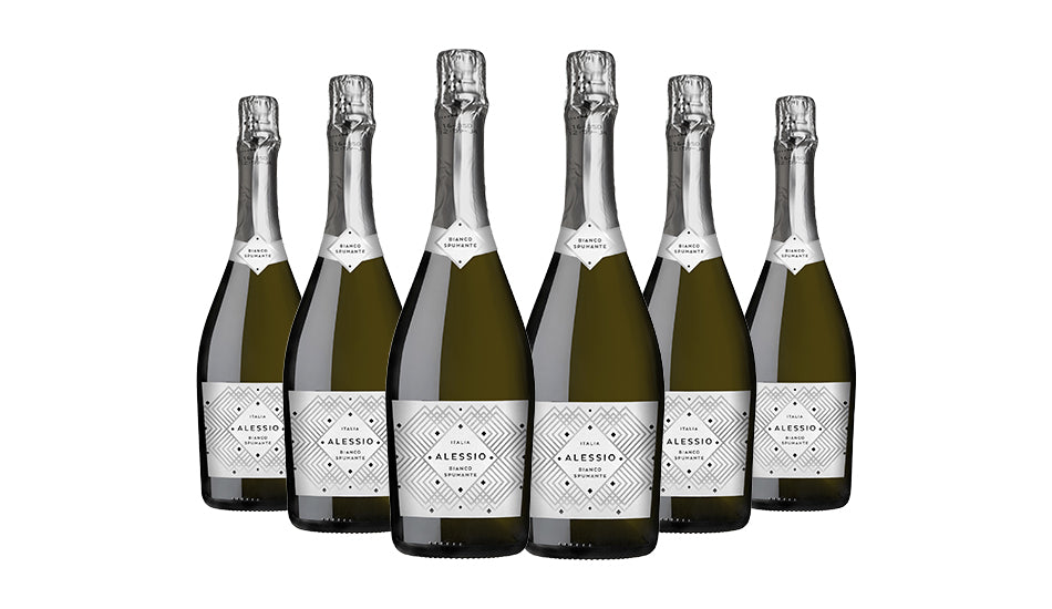 Alessio Bianco Spumante White Sparkling Wine 75cl x 6 Bottles - Just Wines 