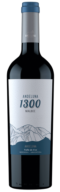 Andeluna '1300', Uco Valley, Malbec 2022 75cl - Just Wines 