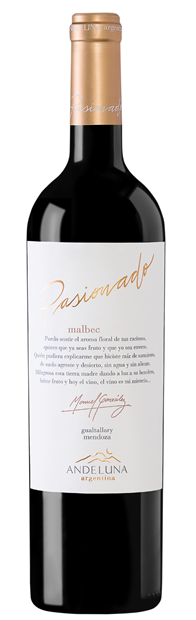 Andeluna 'Pasionado', Uco Valley, Malbec 2019 75cl - Buy Andeluna Wines from GREAT WINES DIRECT wine shop