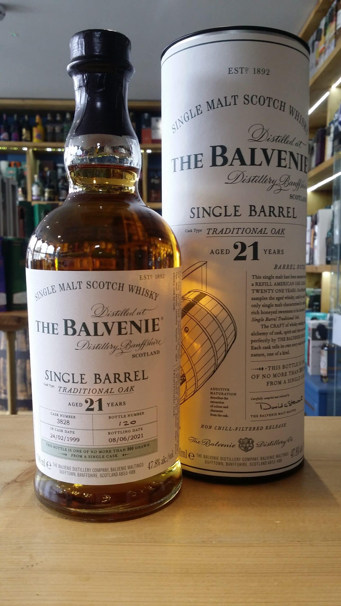 Balvenie Single Barrel 21 Year Old 70cl 47.5% - Just Wines 