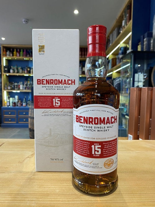 Benromach Aged 15 Years (New style) 43% 70cl - Just Wines 