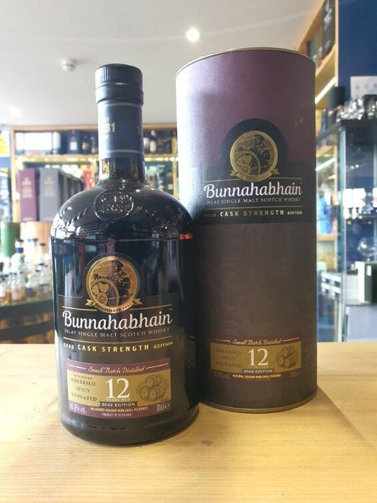 Bunnahabhain Cask Strength 12 year old 56.6% 70cl -2022 - Just Wines