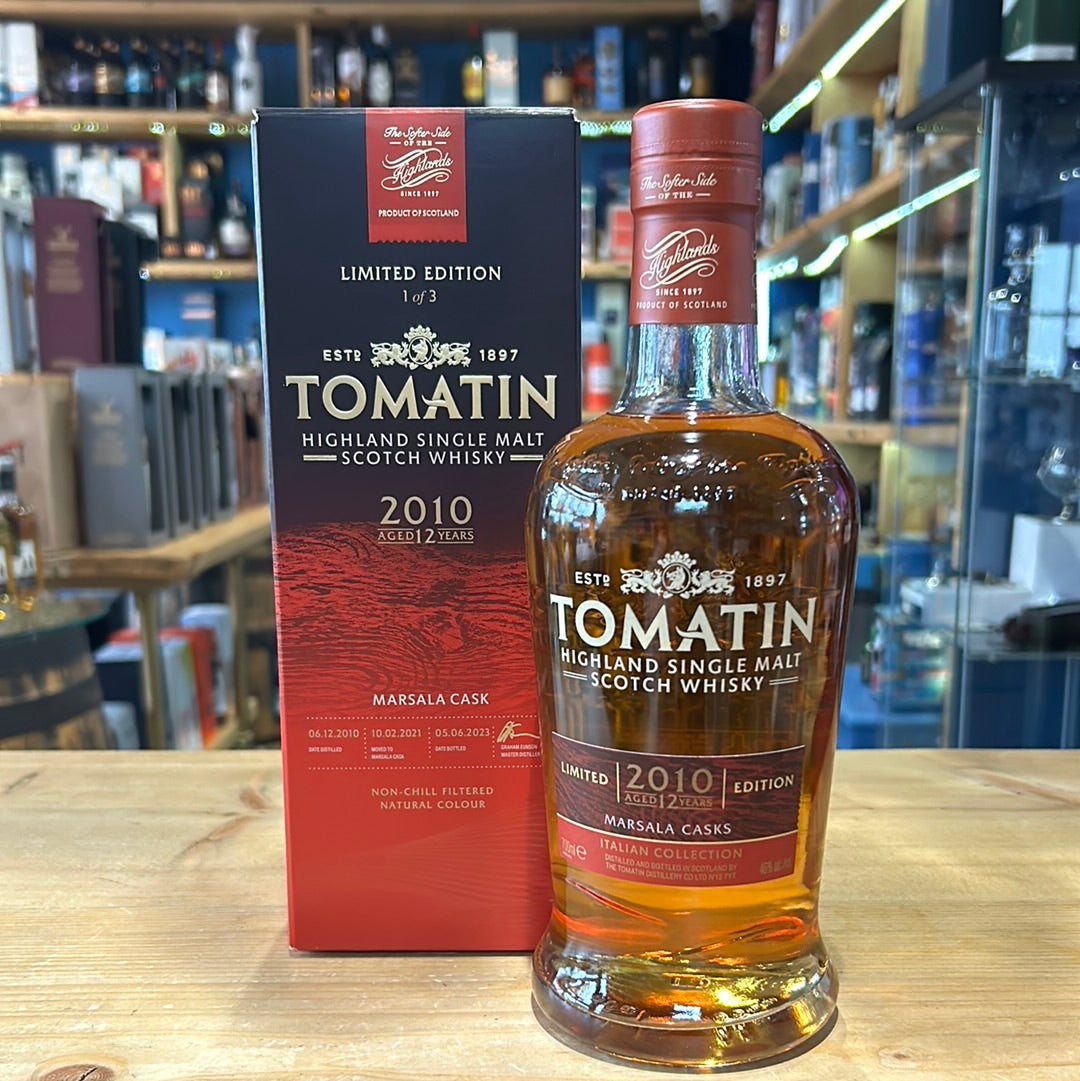 Tomatin The Italian Collection 2010 Aged 12 Years Marsala Cask 70cl 46% - Just Wines 