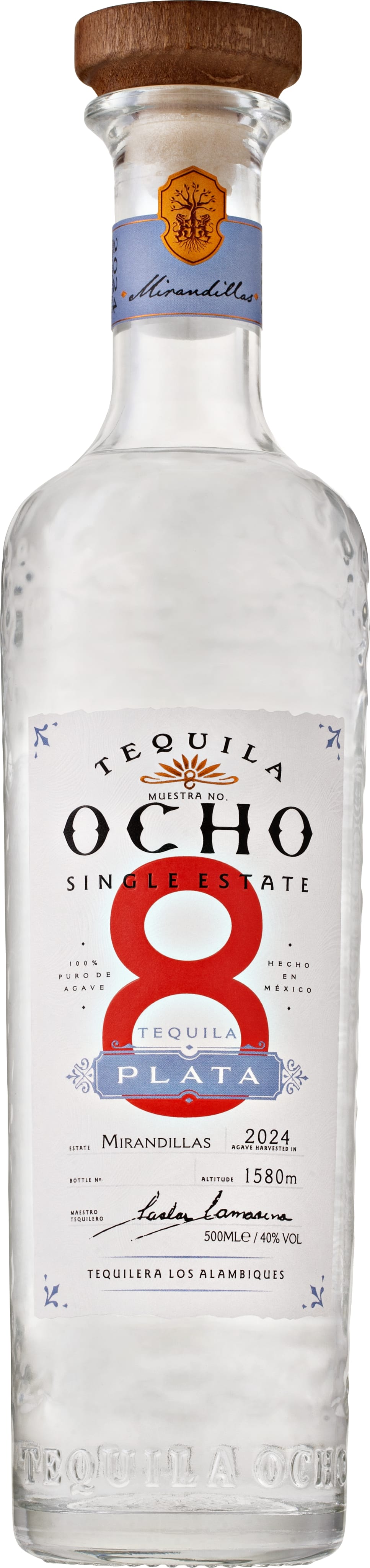 Ocho Blanco Tequila 50cl NV - Just Wines 