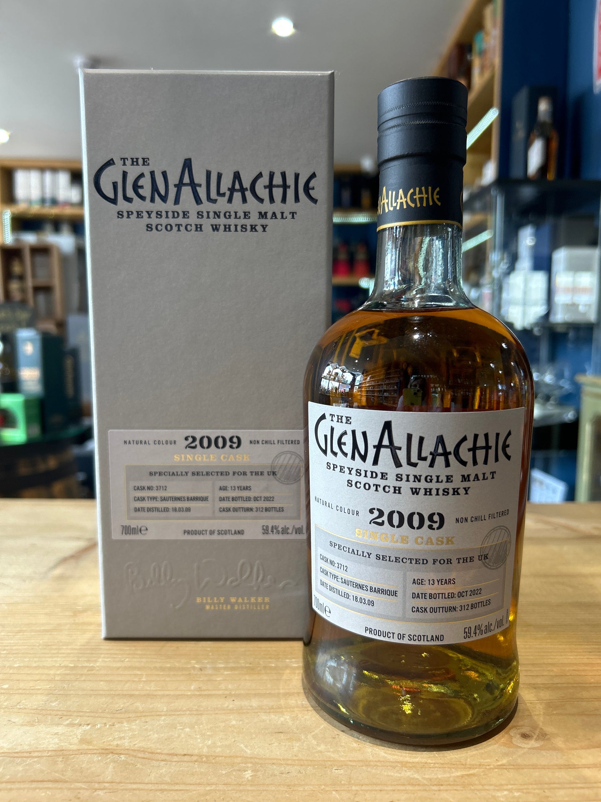 GlenAllachie Single Cask 2009 Aged 13 Years Sauternes Barrique #3712 70cl 59.4% - Just Wines 