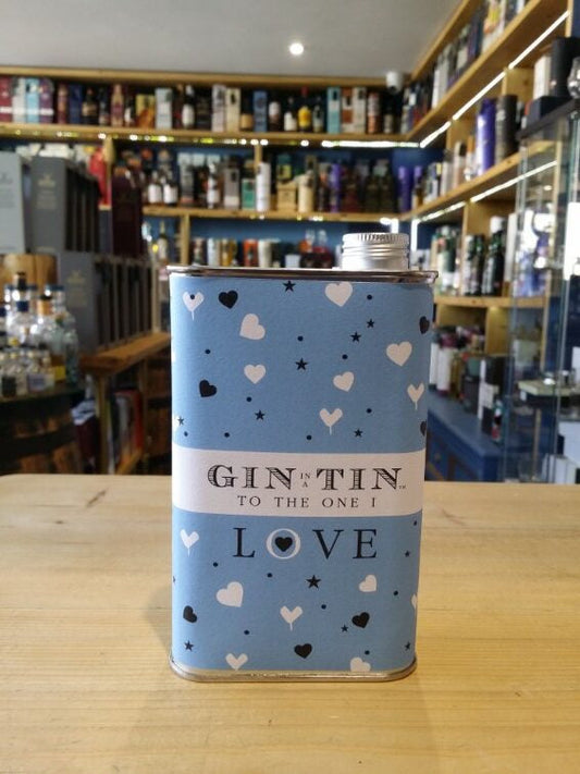 Gin in a Tin - 'To the one I love' (blue heart label) No.13 Ginger, Angelica Root & Lemon Peel 50cl 40% - Just Wines 