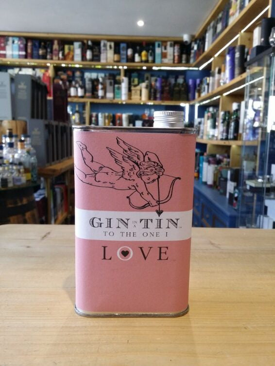 Gin in a Tin - 'To the one I love' (Pink Cupid Label) No. 10 Pomegranate, Raspberry & Cardamom 50cl 40% - Just Wines 