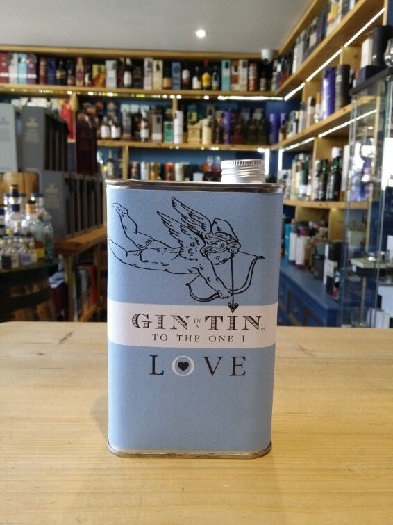 Gin in a Tin -'To the one I love' (Blue Cupid Label) No.13 Ginger, Angelica Root & Lemon Peel 50cl 40% - Just Wines 