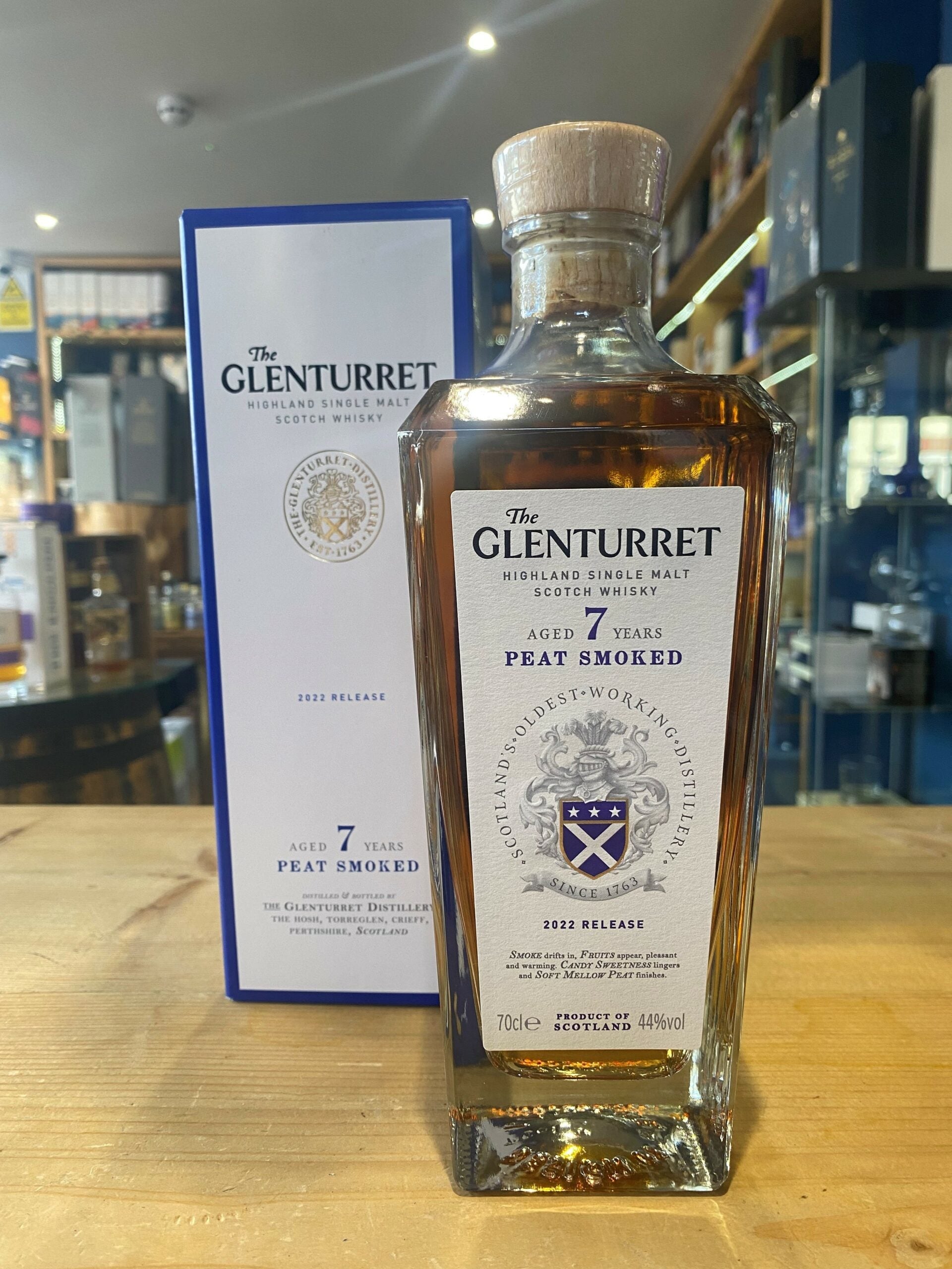 Glenturret Aged 7 Years Peat Smoked 2022 Release 70cl 44% - Just Wines 