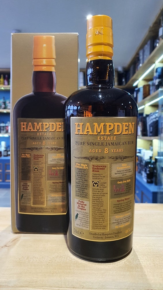 Hampden Estate Pure Single Jamaican Rum Aged 8 Years 70cl 46% - Just Wines 