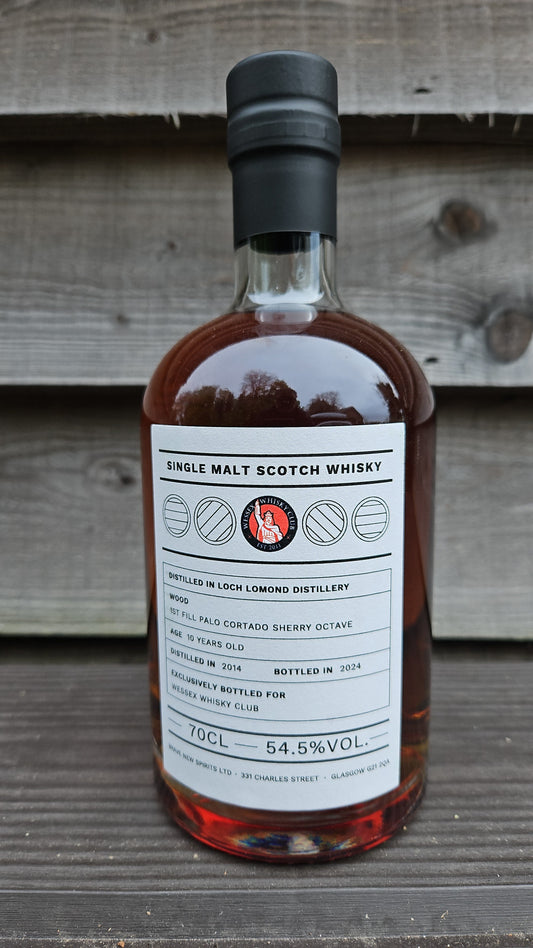 Wessex Whisky Club Exclusive Bottling Loch Lomond 10 year Old Single Cask 70cl 54.5% - Just Wines