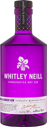 Whitley Neill Rhubarb and Ginger Gin 70cl NV - Just Wines 