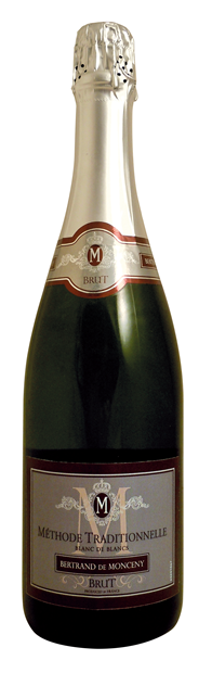 Bertrand de Monceny, Blanc de Blancs Methode Traditionnelle Brut NV 75cl - Buy Bertrand de Monceny Wines from GREAT WINES DIRECT wine shop