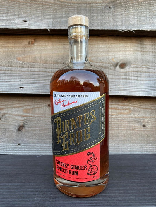 Pirates Grog Smokey Ginger Spiced Rum 70cl 37.5% - Just Wines 