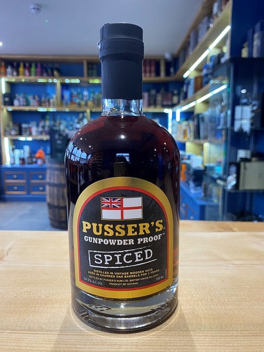 Pusser's Gunpowder Proof Spice Rum 70cl 54.5% - Just Wines 