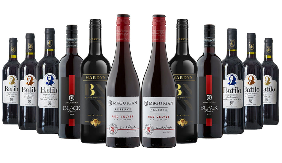 Tempting Premium Red Wine Mixed - 12 Bottles - Just Wines UK 