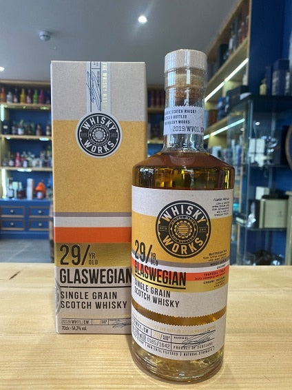 Whisky Works Glaswegian 29 Year Old Single Grain Scotch Whisky 70cl 54.2% - Just Wines 