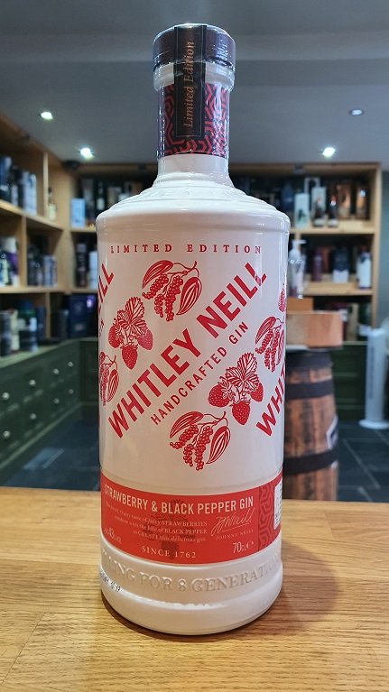 Whitley Neill Stawberry & Black Pepper Gin 70cl 43% - Just Wines 