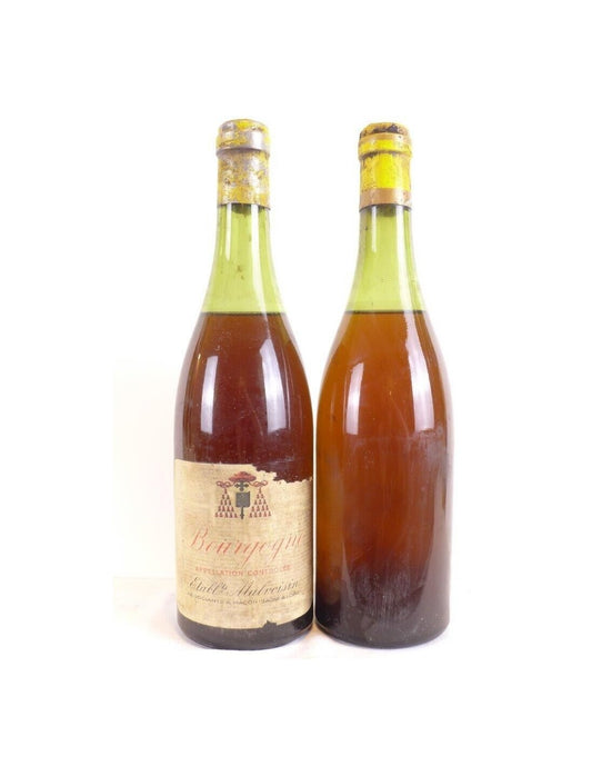 années 50 - bourgogne - malvoisin (non millésimé années 1950 à 1960 une sans étiquette b2) lot de 2 bouteilles - blanc - Just Wines 