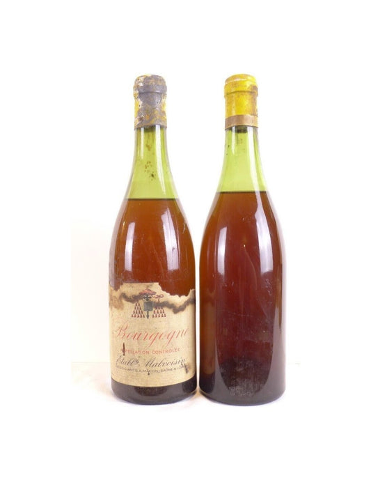 années 50 - bourgogne - malvoisin (non millésimé années 1950 à 1960 une sans étiquette b3) lot de 2 bouteilles - blanc - Just Wines 