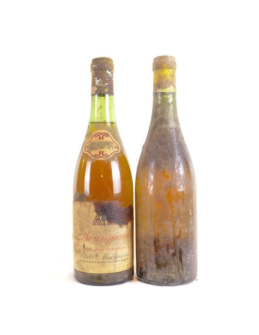 années 50 - bourgogne - malvoisin (non millésimé années 1950 à 1960 une sans étiquette) lot de 2 bouteilles - blanc - Just Wines 