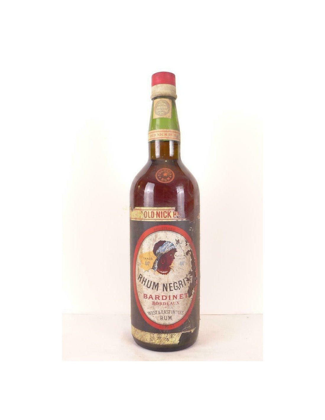 années 50 - rhum - negrita bardinet (non millésimé années 1950 à 1960) 100 cl - alcool - west and east Indes - Just Wines 