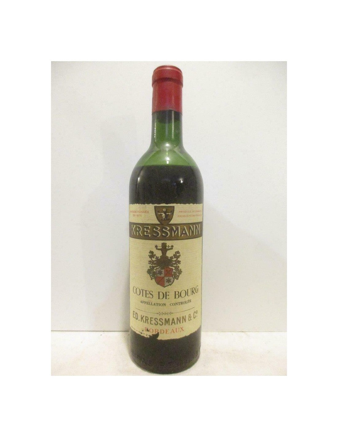 années 60 - côtes de bourg - kressmann (années 1960 à 1970) - rouge - bordeaux - Just Wines 