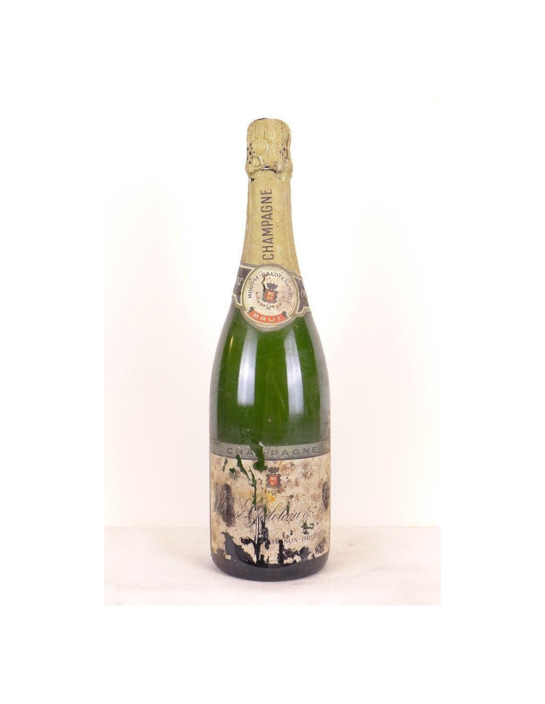 années 70 - champagne - moussé-galoteau brut (étiquette abîmée non millésimé années 1970 à 1980) - pétillant - champagne - Just Wines 