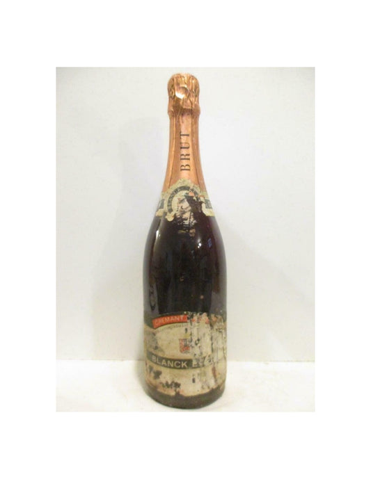 années 70 - crémant - eugène blanck brut (étiquette illisible non millésimé années 1970 à 1980 b2) - pétillant rosé - alsace - Just Wines 