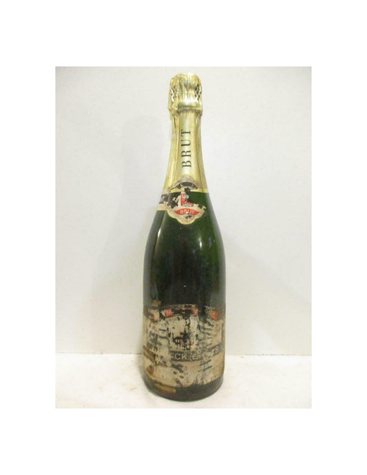 années 70 - crémant - eugène blanck brut (étiquette illisible non millésimé années 1970 à 1980 b3) - pétillant - alsace - Just Wines 