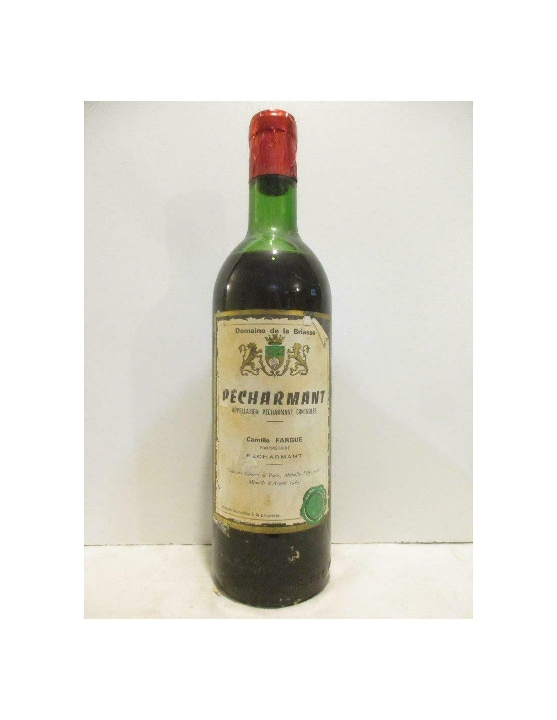 années 70 - pécharmant - camille fargue domaine de la briasse (non millésimé années début 70 b2) - rouge - sud-ouest - Just Wines 