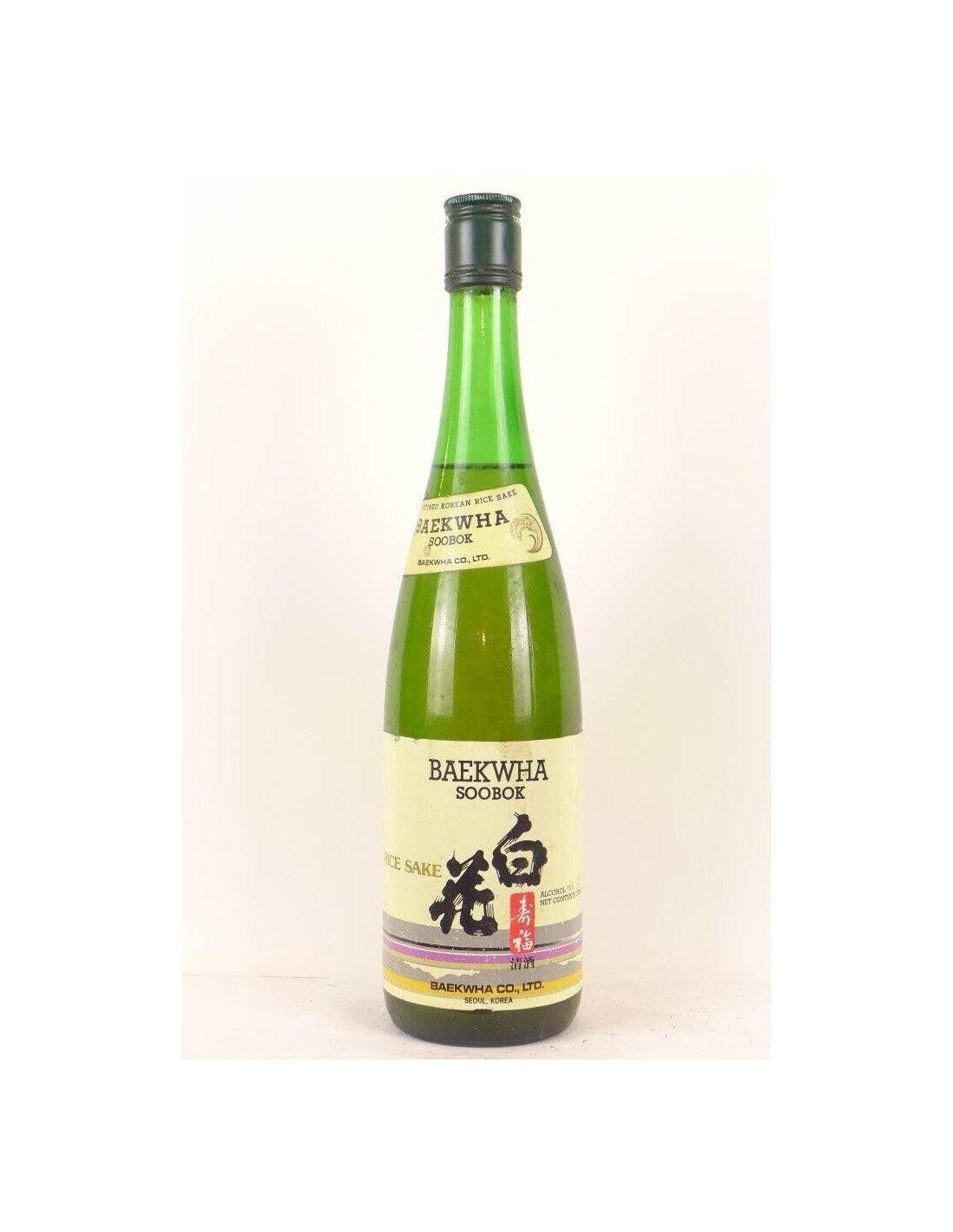 années 90 - sake - baekwha soobok (non millésimé années 1990 à 2000) - alcool - Corée du sud - Just Wines 