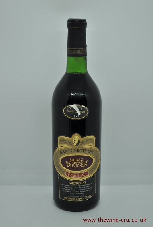 Brown Brothers Shiraz Cabernet Everton Hills Family Reserve 1970 - Just Wines 