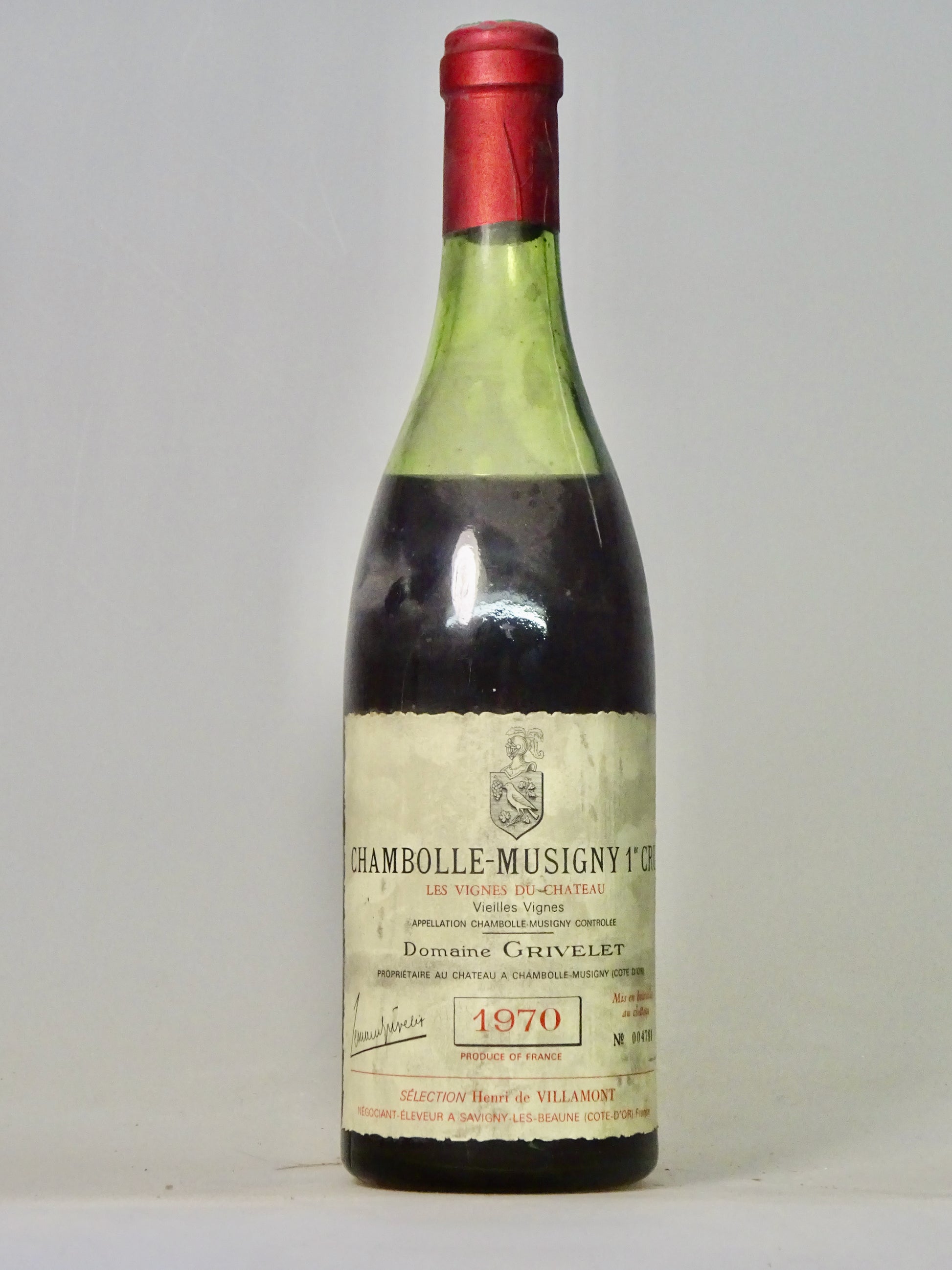 Chambolle Musigny 1er Cru Les Vignes du Ch芒teau, Domaine Grivelet, ms, 1970 - Just Wines 