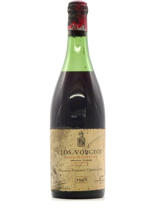 Clos Vougeot, Grand Cru, Grand Maupertuis, Domaine Grivelet, 1945 - Just Wines 