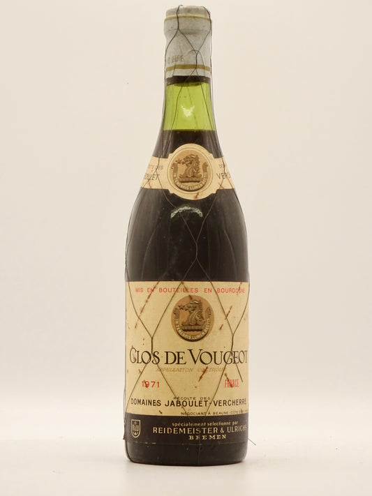 Clos Vougeot, Grand Cru, Domaine Jaboulet Vercherre, 1971 - Just Wines 